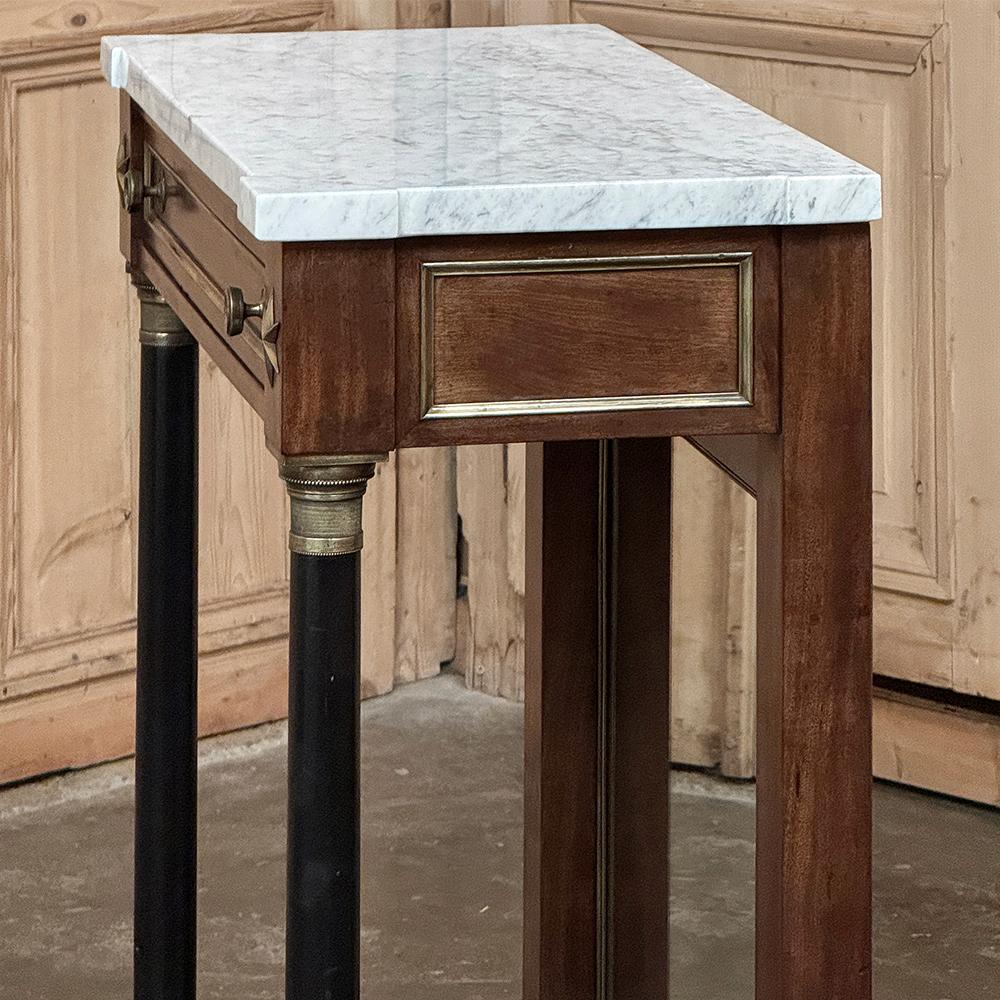 Début du 19e siècle, époque Empire français, console à plateau de marbre ~ table d'appoint en vente 7