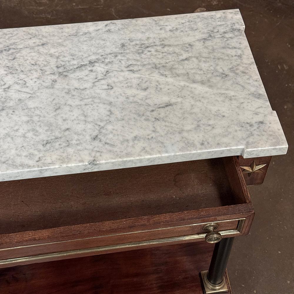 Début du 19e siècle, époque Empire français, console à plateau de marbre ~ table d'appoint en vente 12