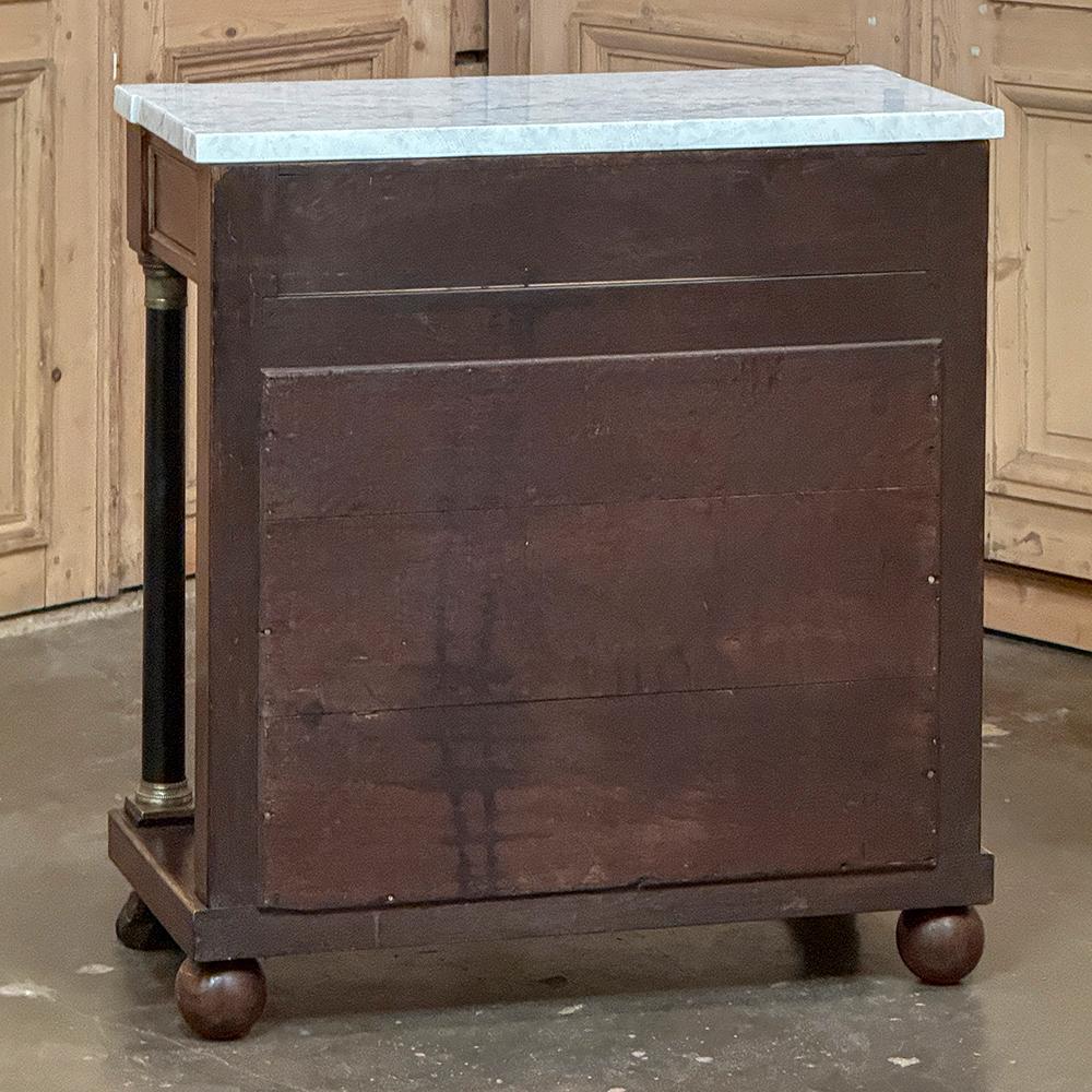 Début du 19e siècle, époque Empire français, console à plateau de marbre ~ table d'appoint en vente 13