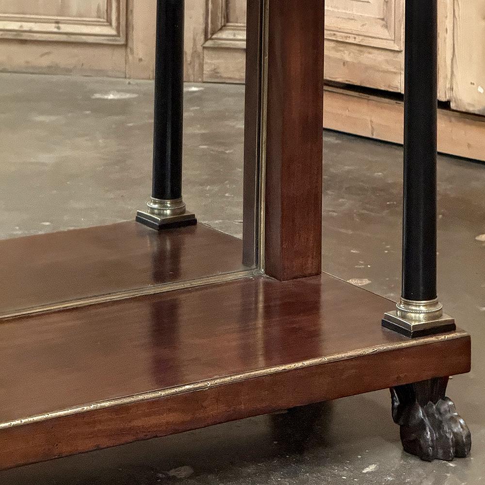 Bronze Début du 19e siècle, époque Empire français, console à plateau de marbre ~ table d'appoint en vente