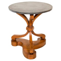 Early 19th Century French Empire Period Pedestal Table with Marble Top
