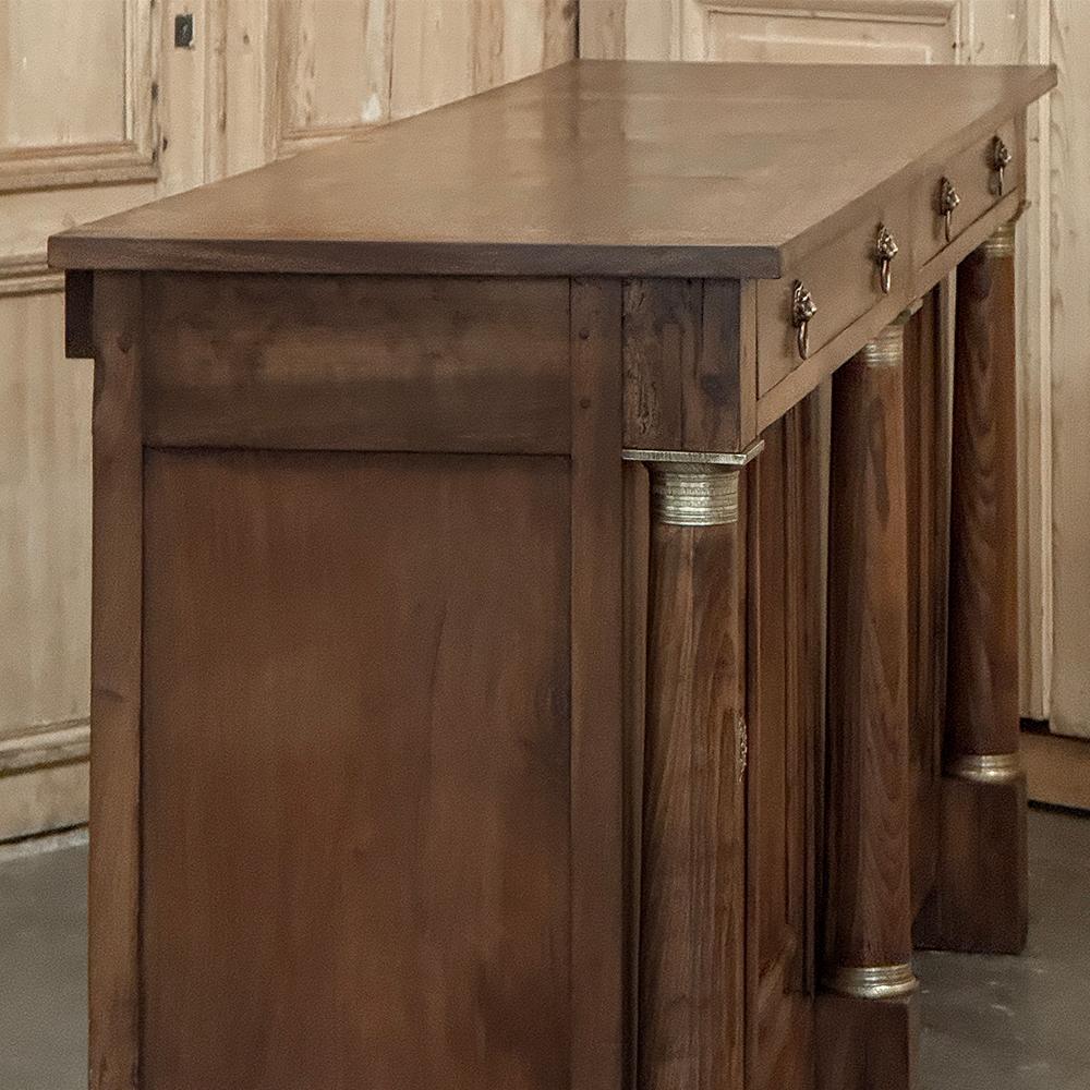 Early 19th Century French Empire Period Walnut Grand Buffet For Sale 5