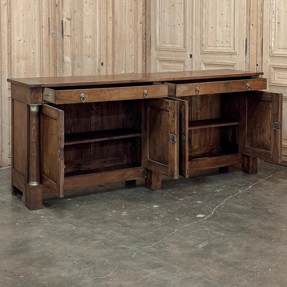 Early 19th Century French Empire Period Walnut Grand Buffet For Sale 9