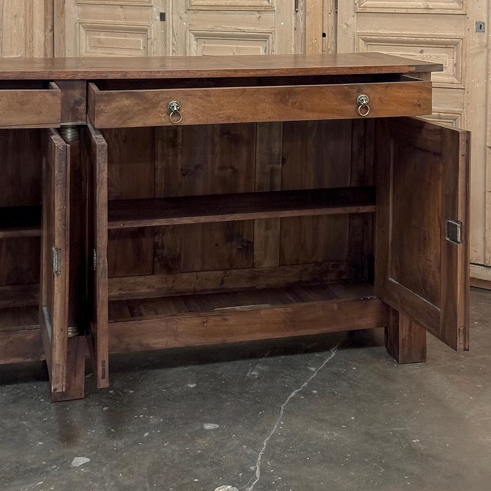 Early 19th Century French Empire Period Walnut Grand Buffet For Sale 11