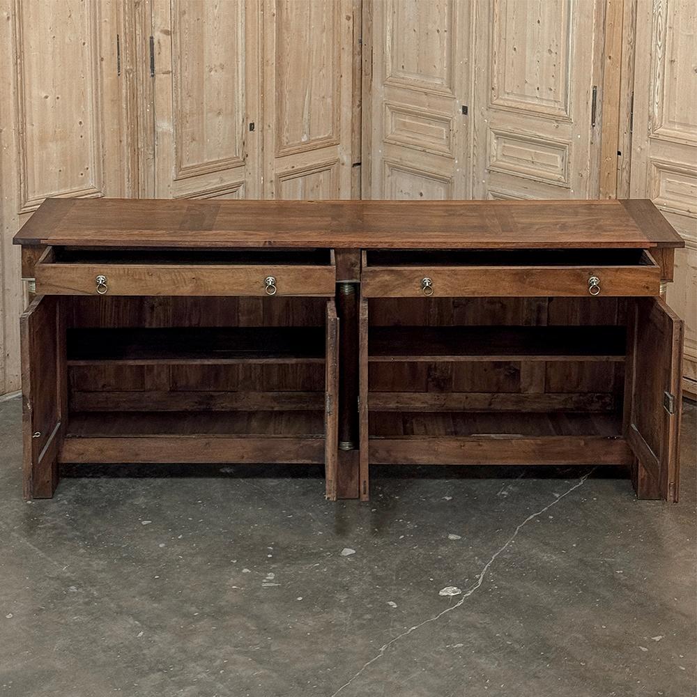 Early 19th Century French Empire Period Walnut Grand Buffet For Sale 12