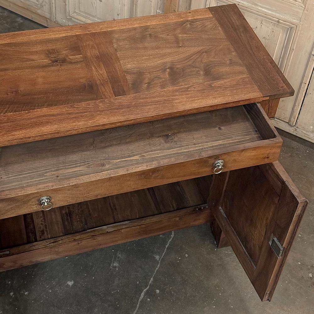 Early 19th Century French Empire Period Walnut Grand Buffet For Sale 14