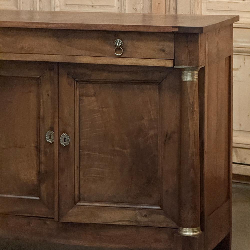 Early 19th Century French Empire Period Walnut Grand Buffet For Sale 2