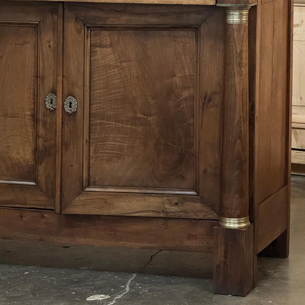 Early 19th Century French Empire Period Walnut Grand Buffet For Sale 3