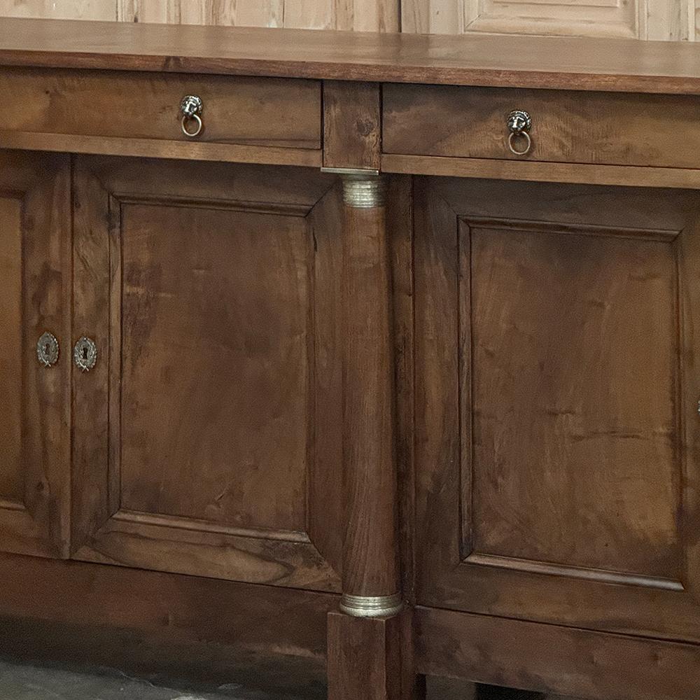 Early 19th Century French Empire Period Walnut Grand Buffet For Sale 4