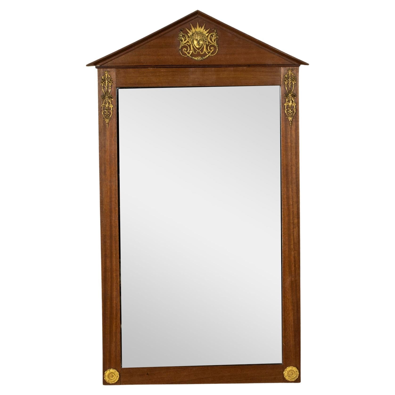 19th Century Unique Empire Wall Mirror, circa 1820 For Sale at 1stDibs