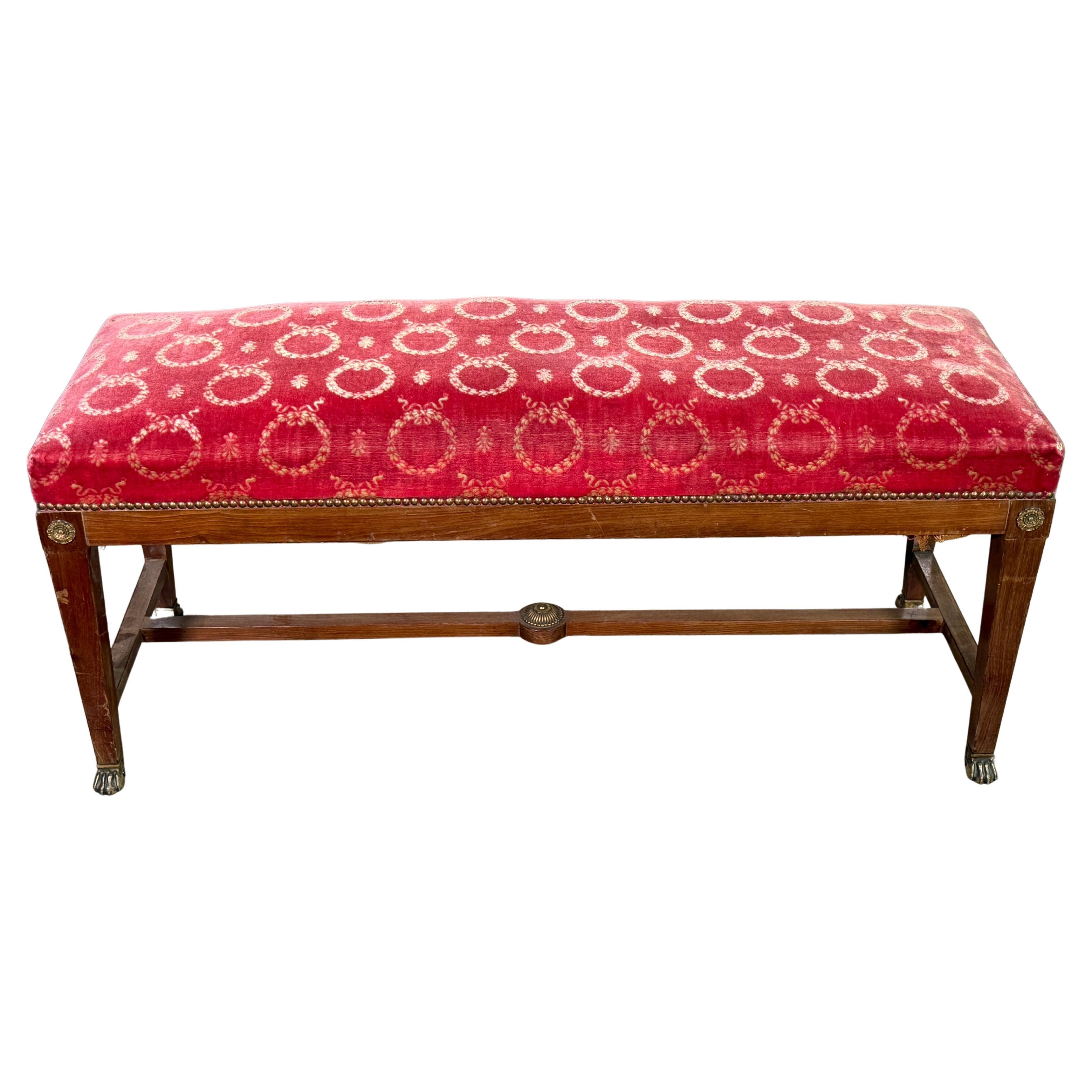 Early 19th Century French Empire Style Bench