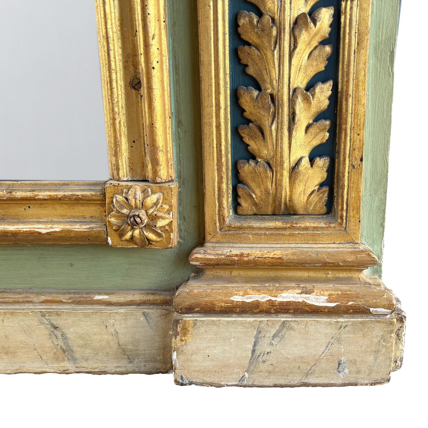 Espejo Trumeau Imperio Francés de principios del siglo XIX Pino en venta