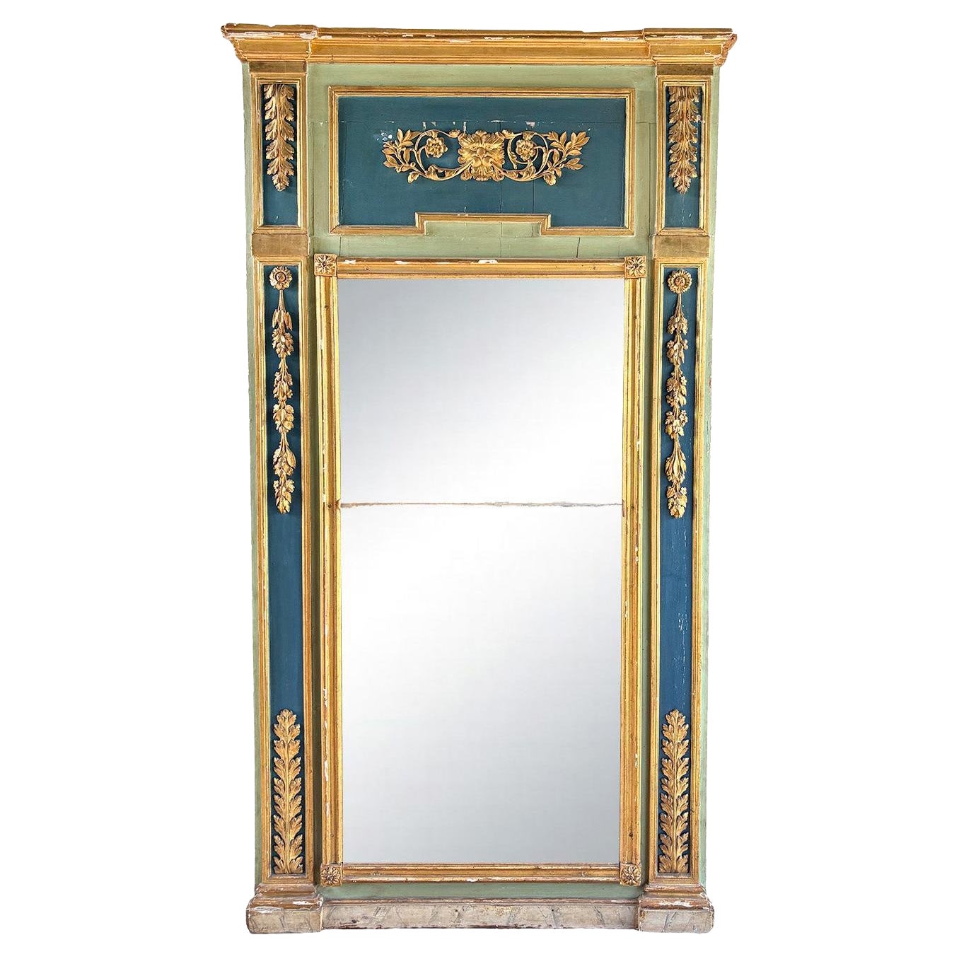 Espejo Trumeau Imperio Francés de principios del siglo XIX