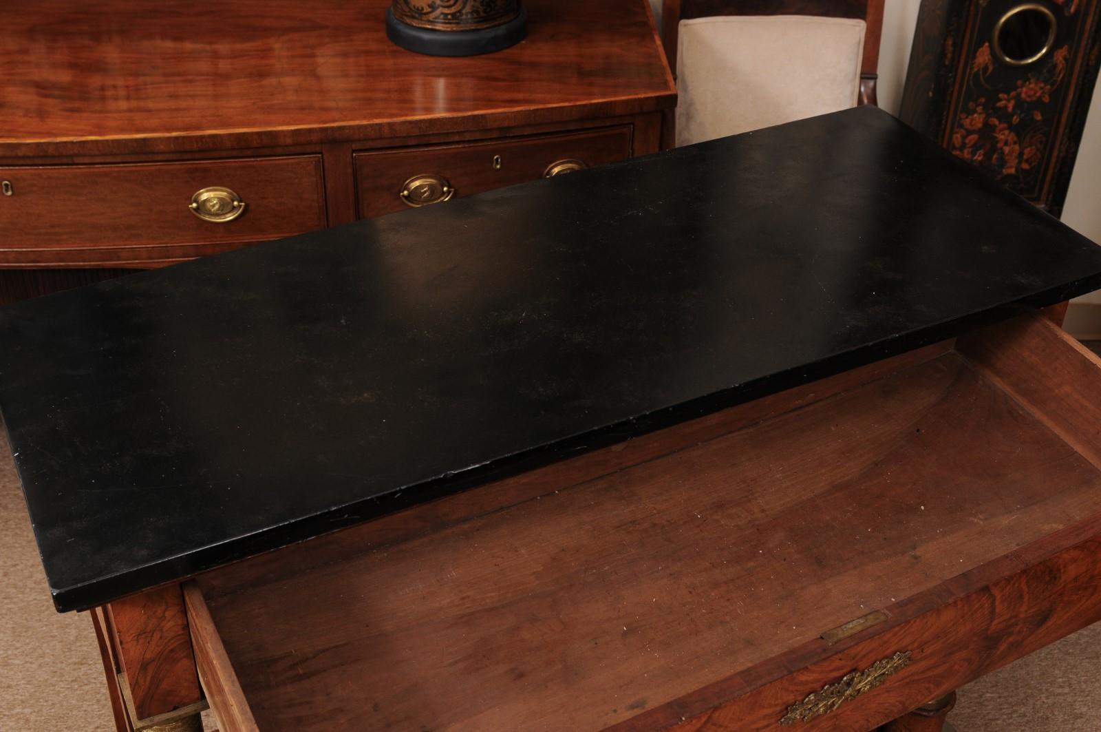 Early 19th Century French Empire Walnut Console For Sale 2