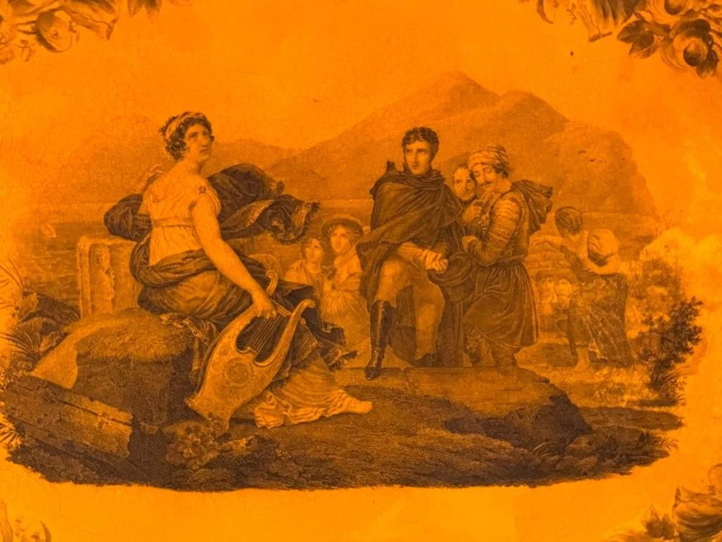 XIXe siècle Plateau en tôle jaune Empire du début du 19e siècle en vente