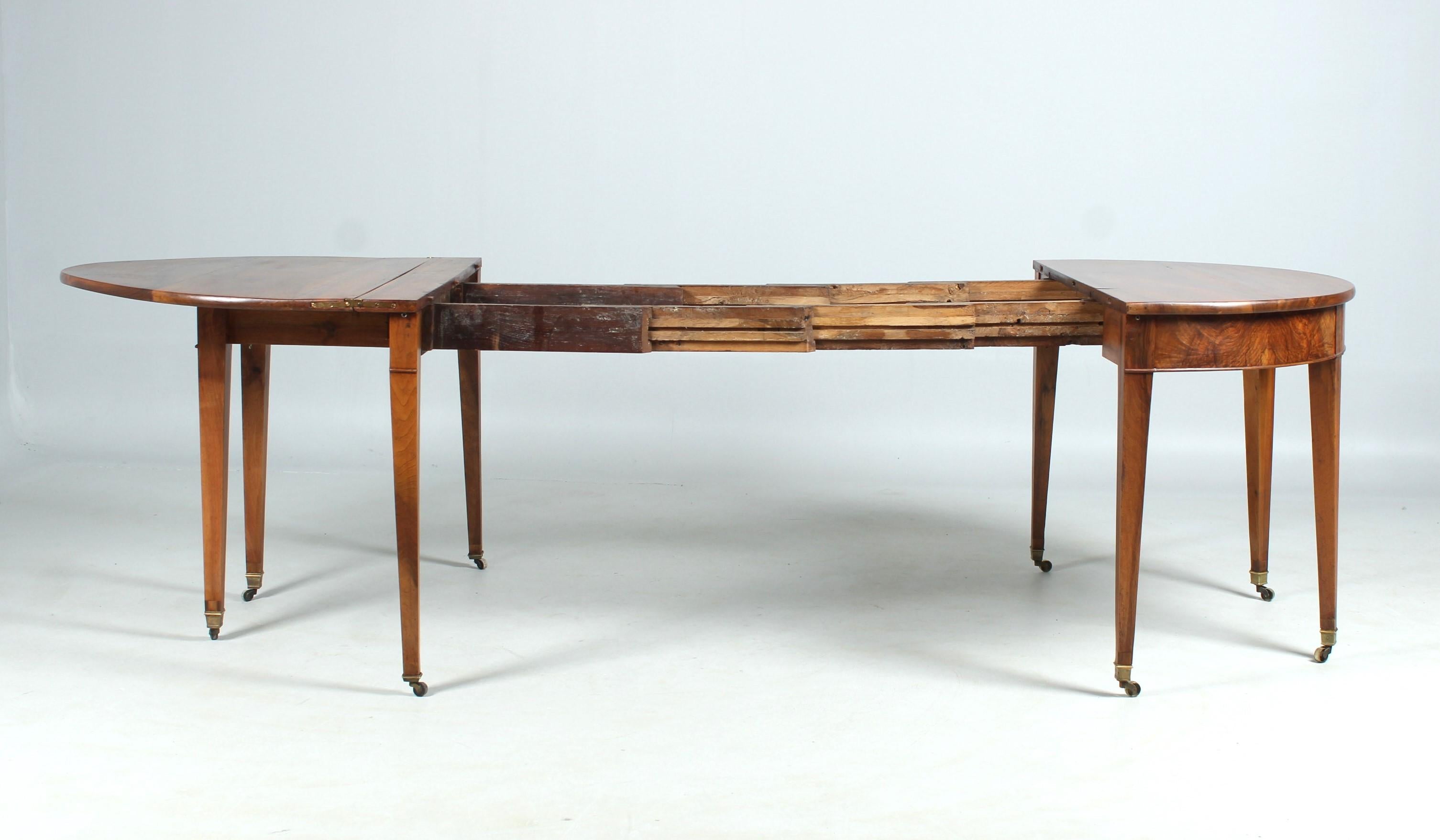 Early 19th Century French Extendable Dining Table, Demi Lune, Walnut 1