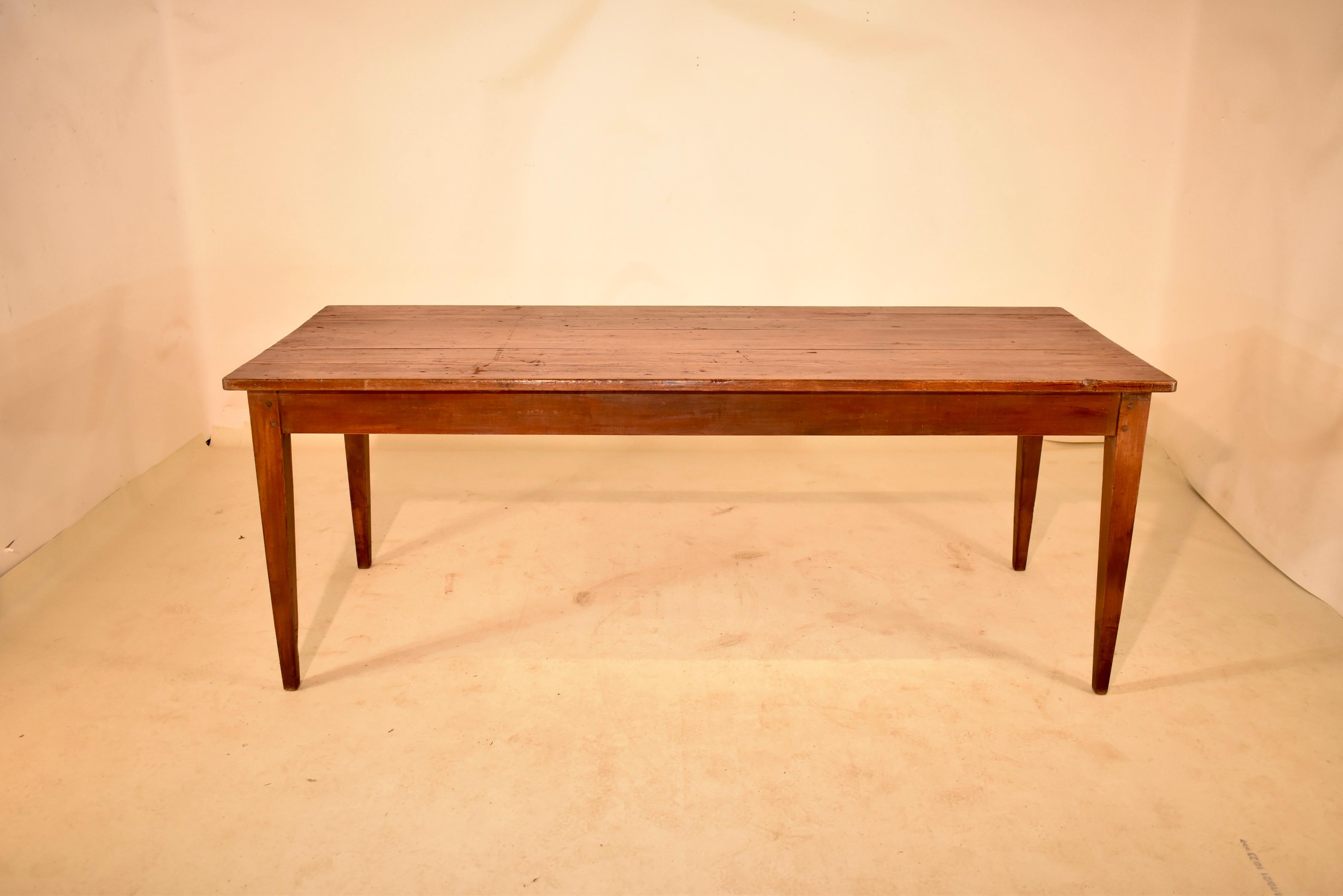 Elm Early 19th Century French Farm Table For Sale