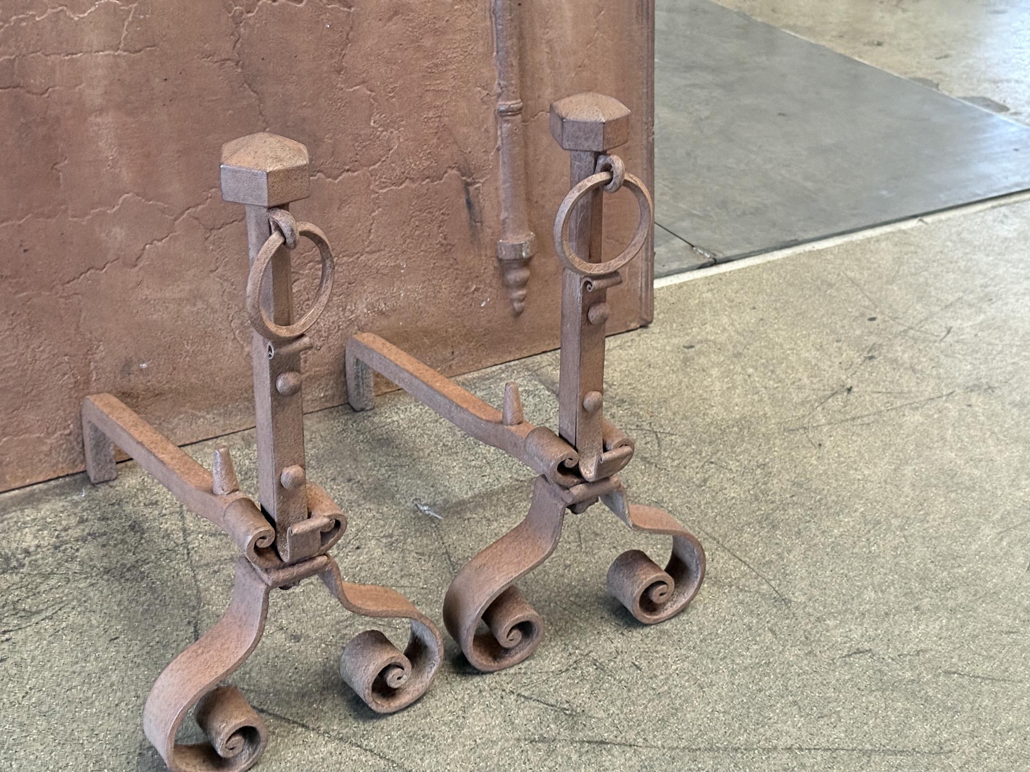 Early 19th Century French Firedogs or Andirons In Good Condition For Sale In Soest, NL