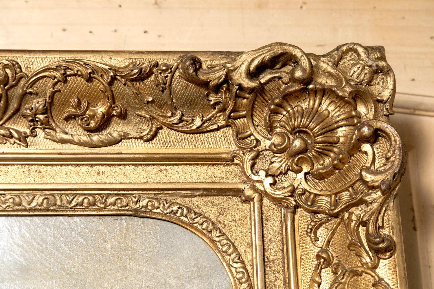 Early 19th Century French Framed Cow Painting, 