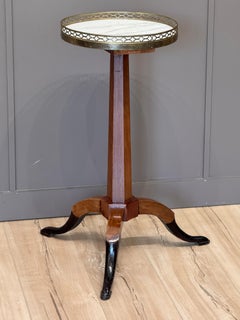 Early 19th Century French Fruitwood and Marble Candlestand