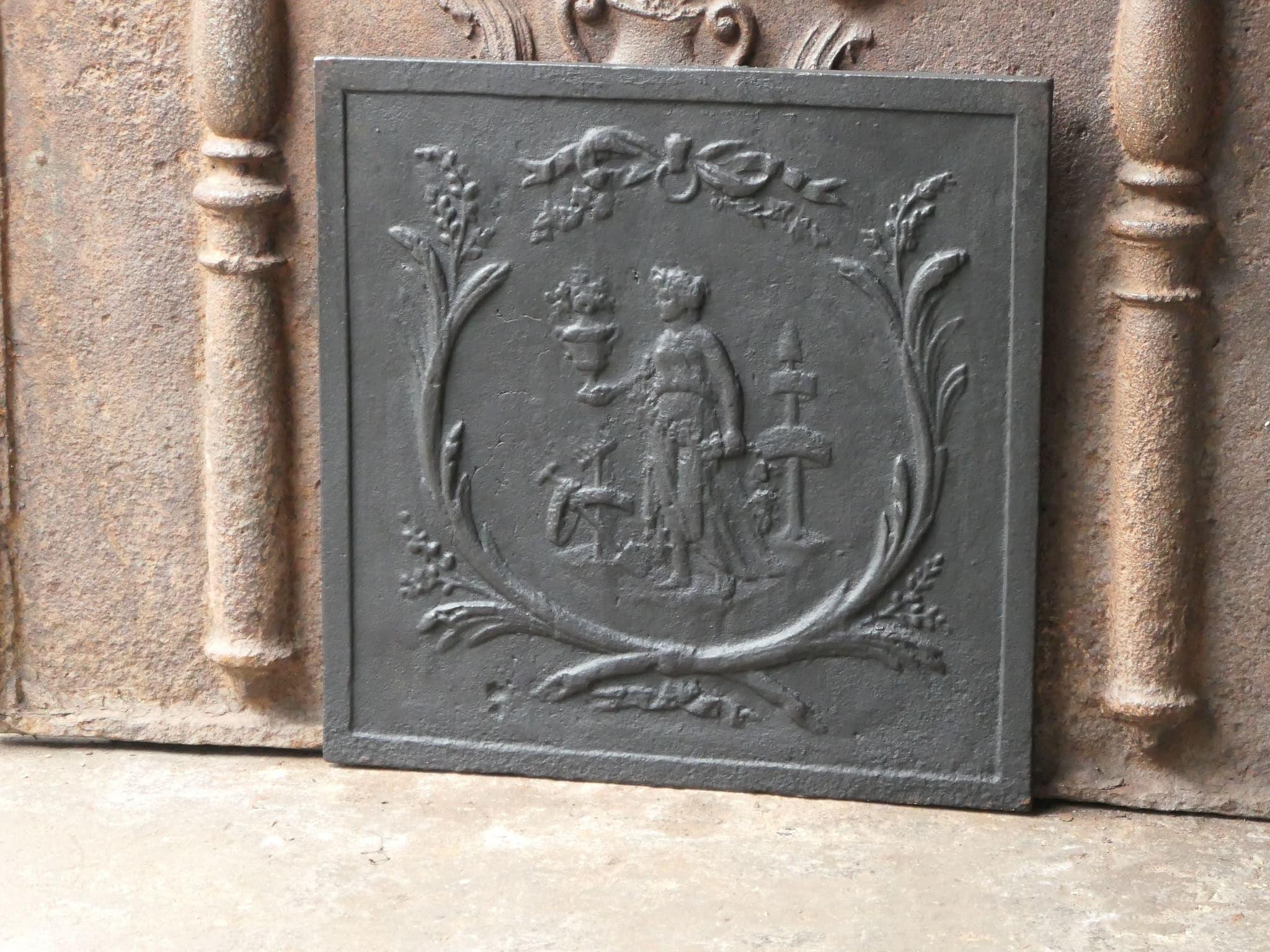 Français Plaque de cheminée / dosseret 