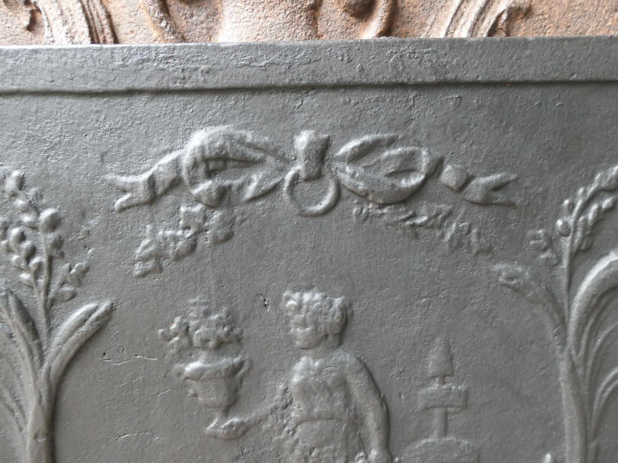 Plaque de cheminée / dosseret 