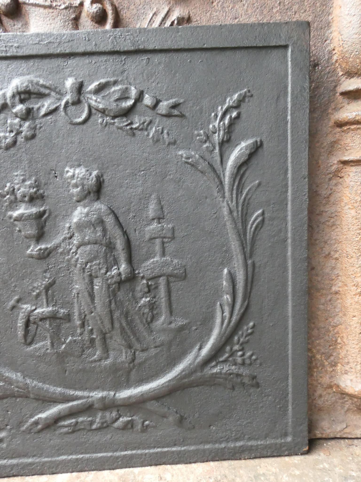 Fer Plaque de cheminée / dosseret 