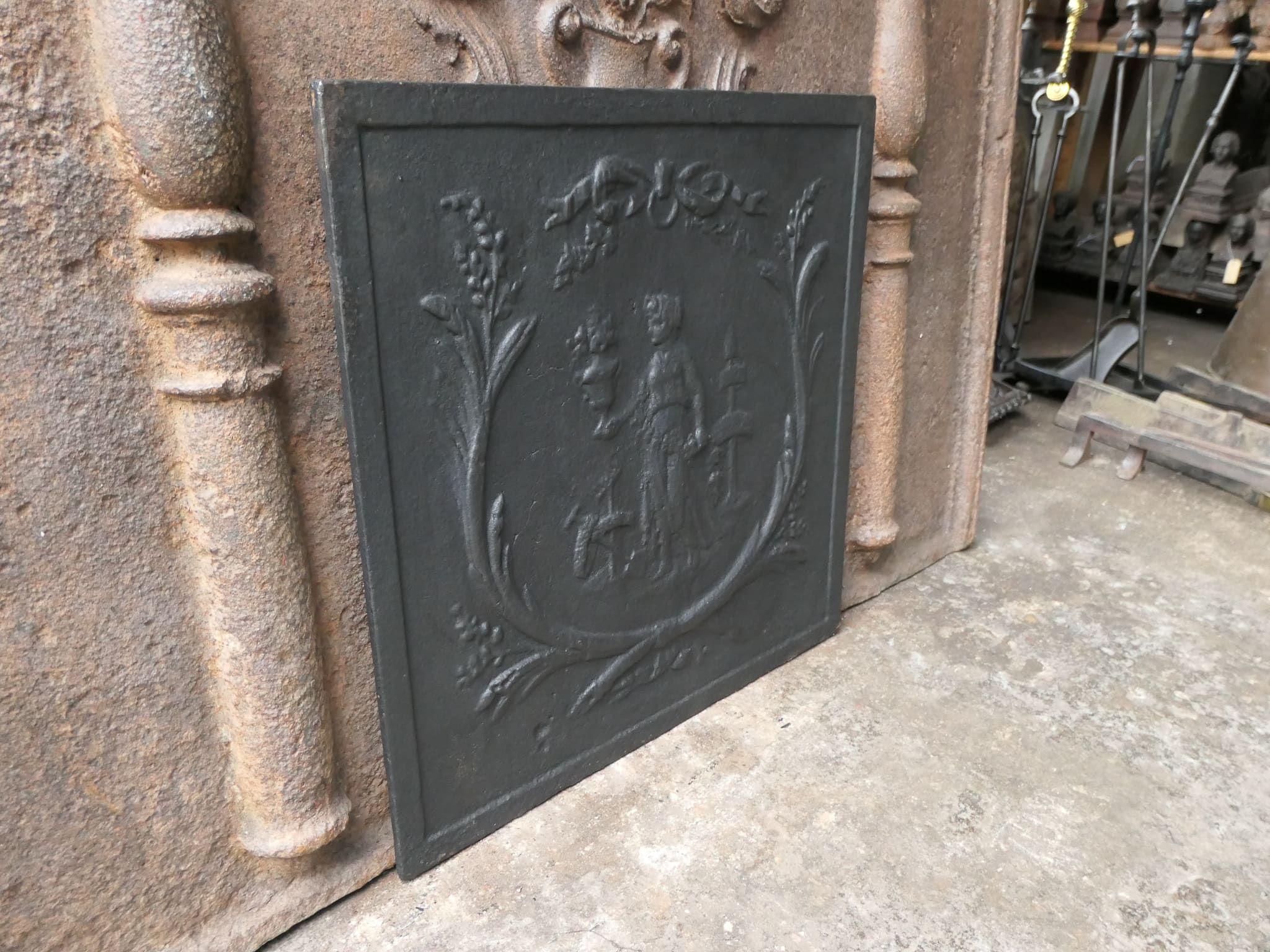 Plaque de cheminée / dosseret 
