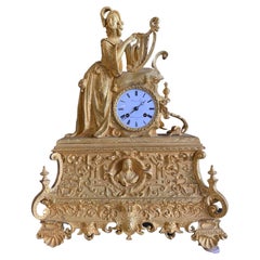 Early 19th Century French Gilt Figural Bronze Mantle Clock