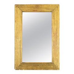 Early 19th Century French Gilt Ribbed Mirror