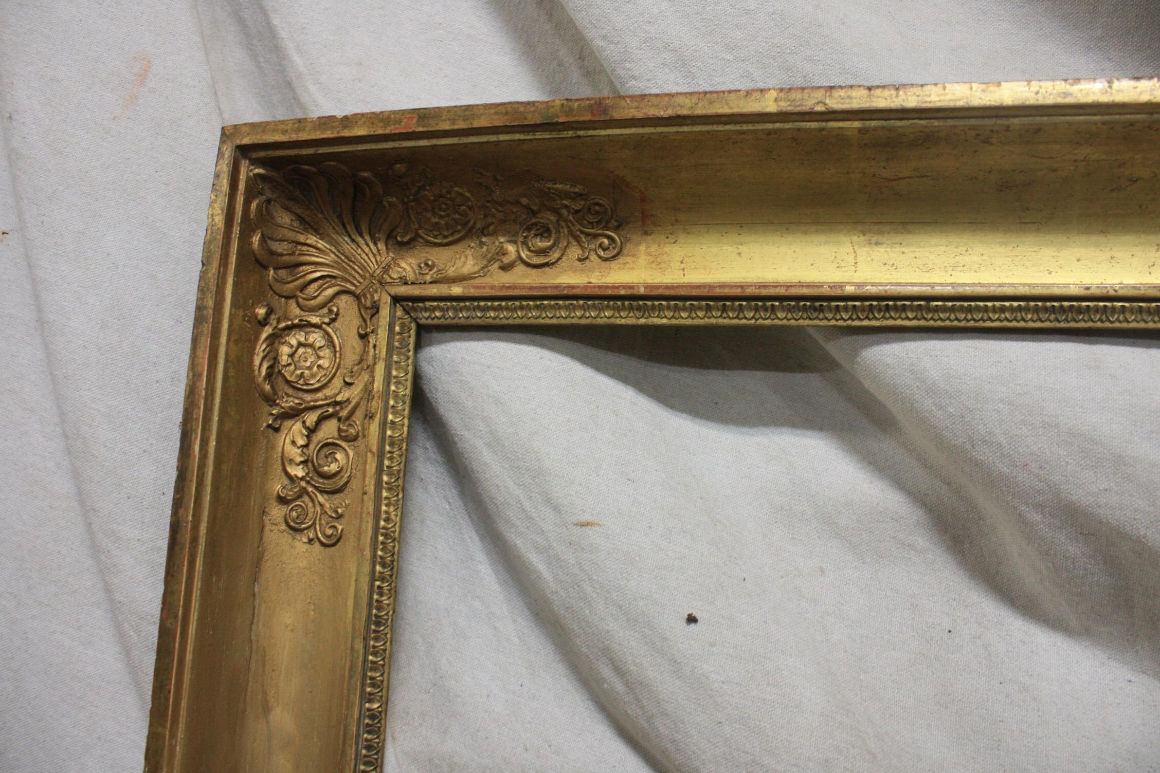 Restauration Early 19th Century French Giltwood Frame For Sale