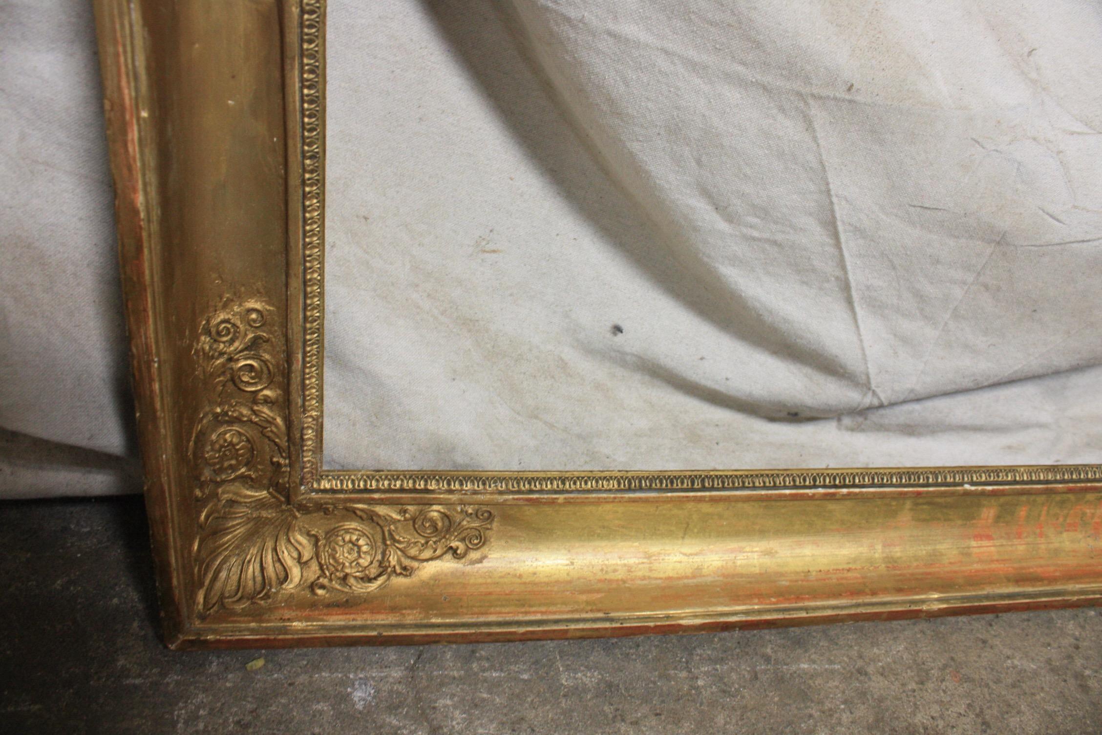 Early 19th Century French Giltwood Frame For Sale 5