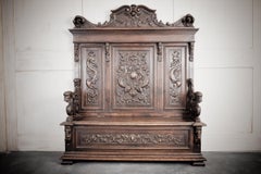 Early 19th Century French Gothic Revival Monks Bench – Louis XVIII Period