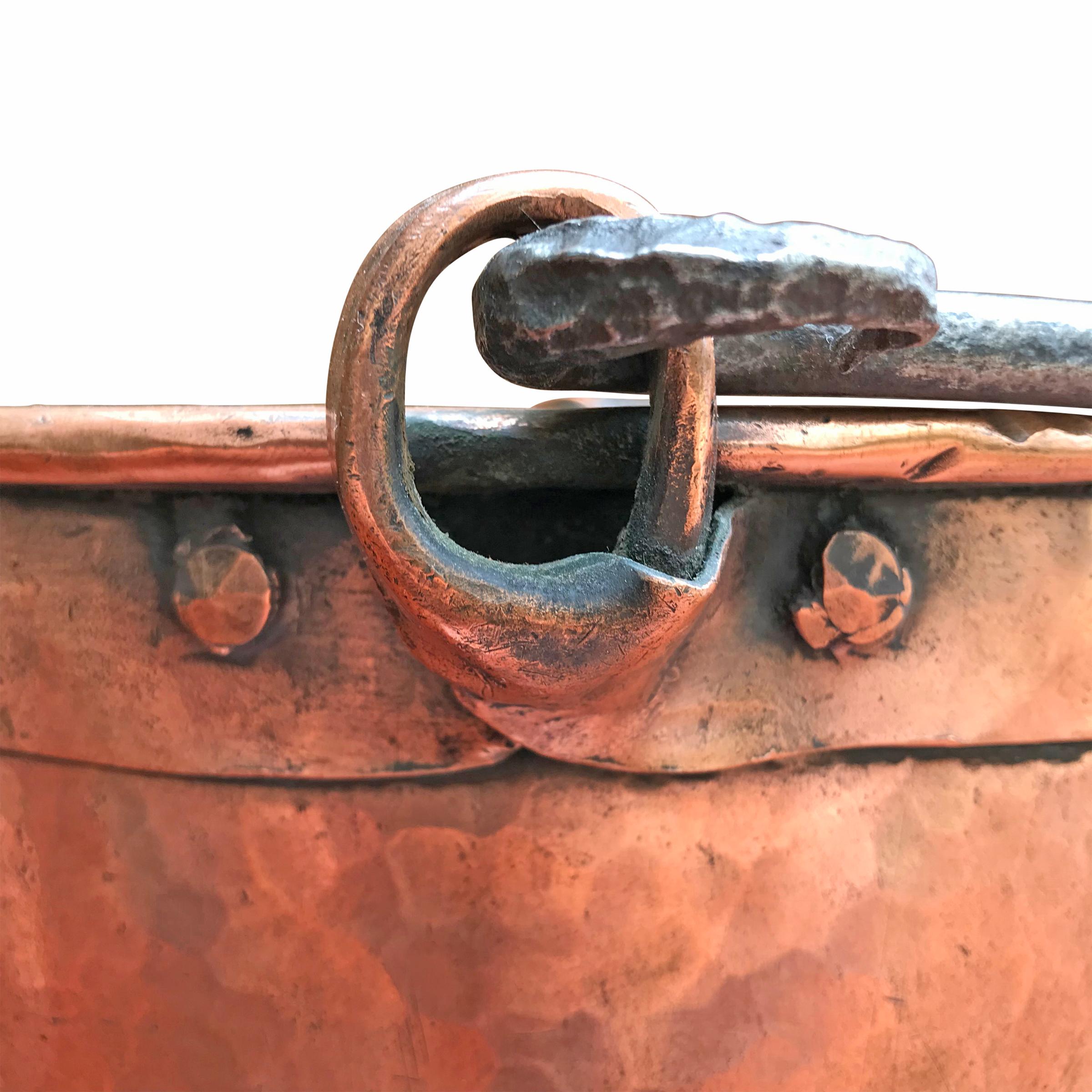 Early 19th Century French Hammered Copper Kettle 2