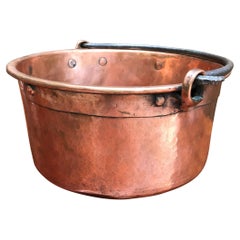 Vintage Early 19th Century French Hammered Copper Kettle