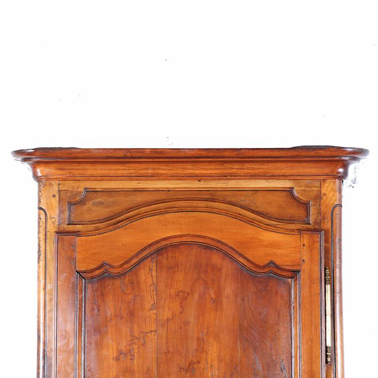 Early 19th Century French Inlaid Cherry Single Door Armoire or Bonnetiere 1