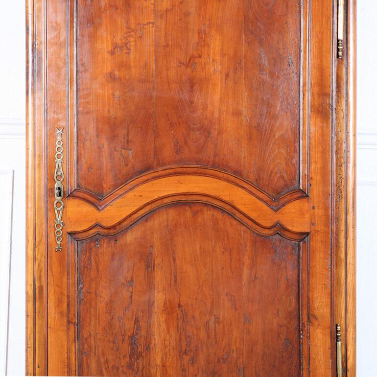 Early 19th Century French Inlaid Cherry Single Door Armoire or Bonnetiere 2