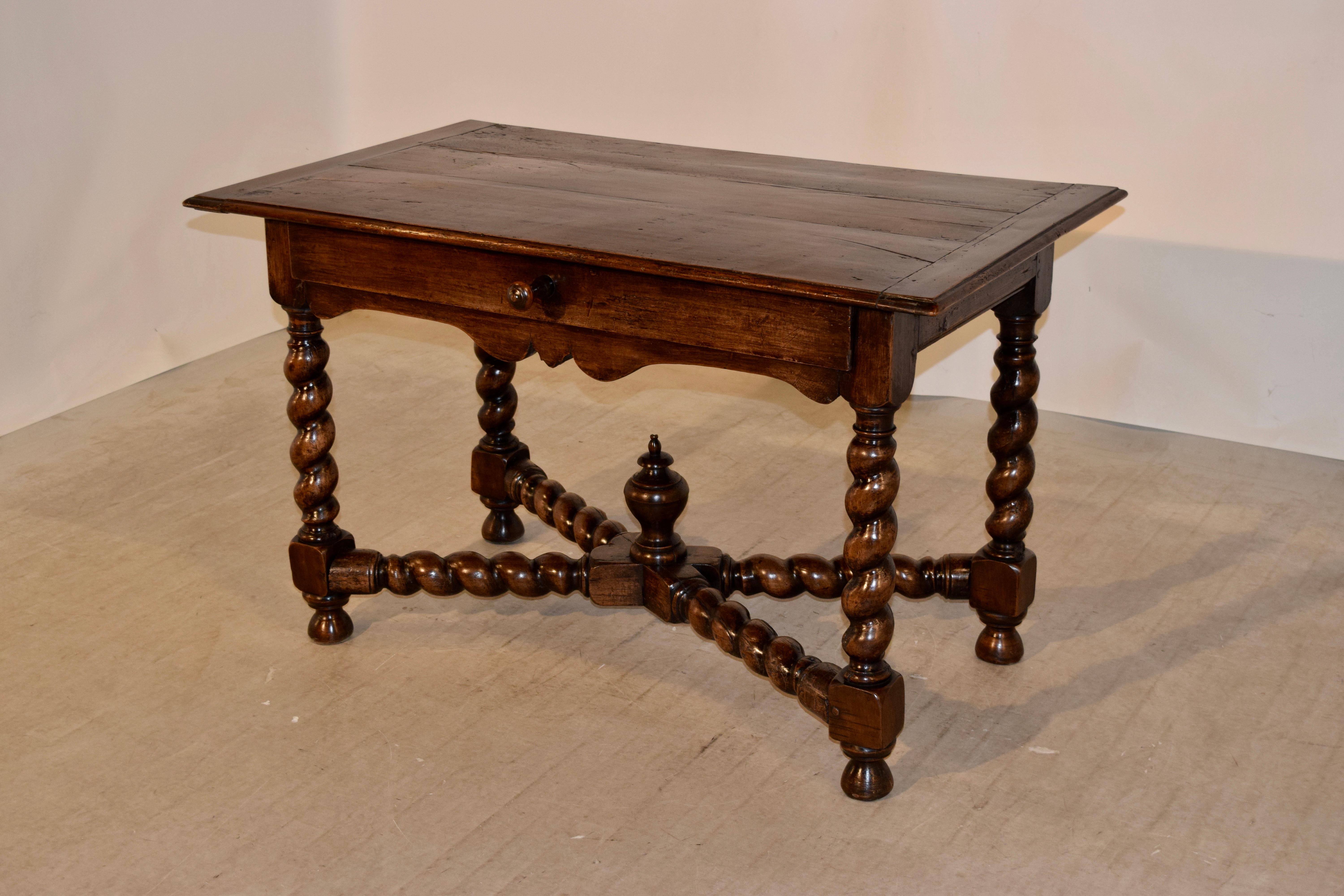 Early 19th Century French Library Table In Good Condition In High Point, NC