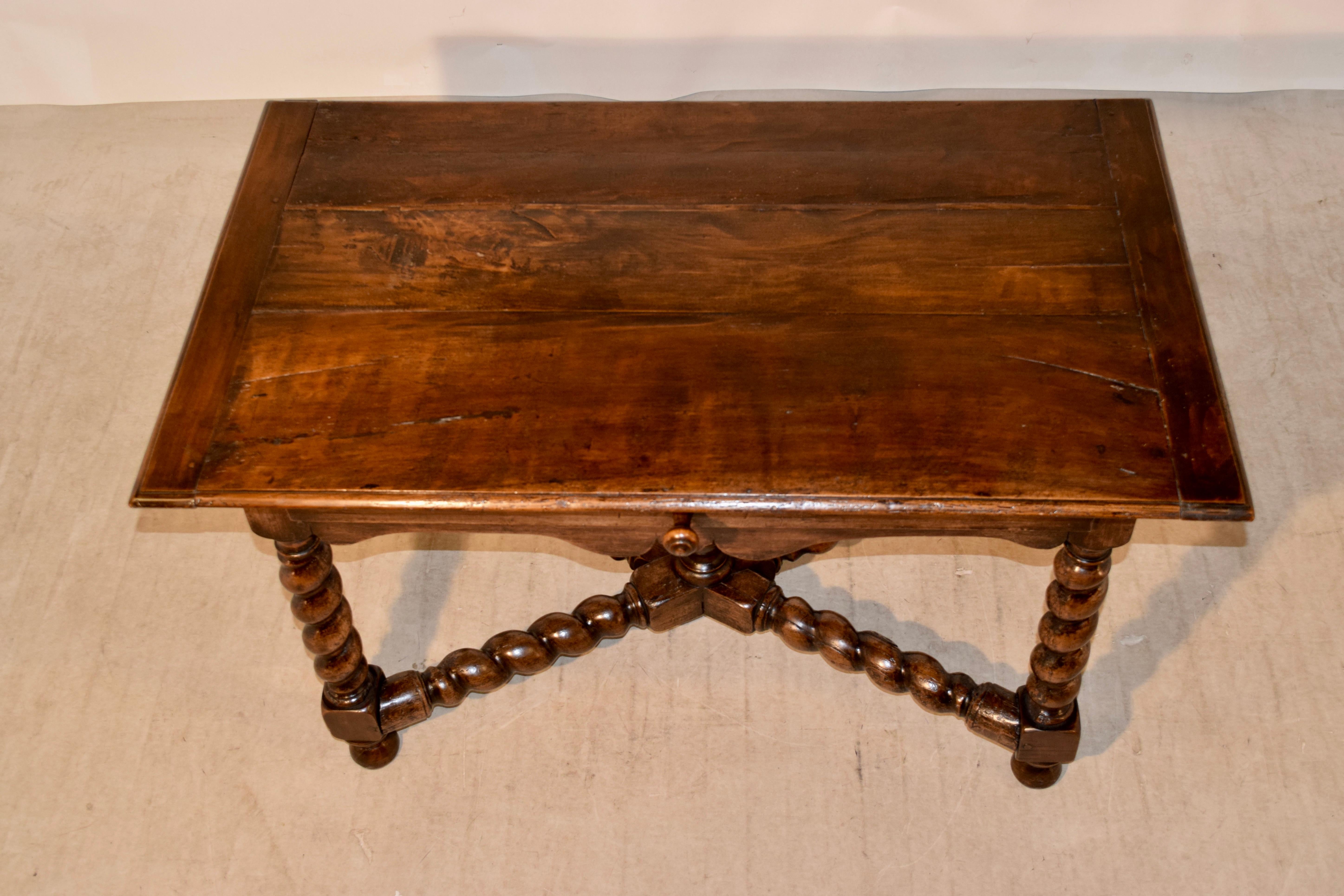 Walnut Early 19th Century French Library Table