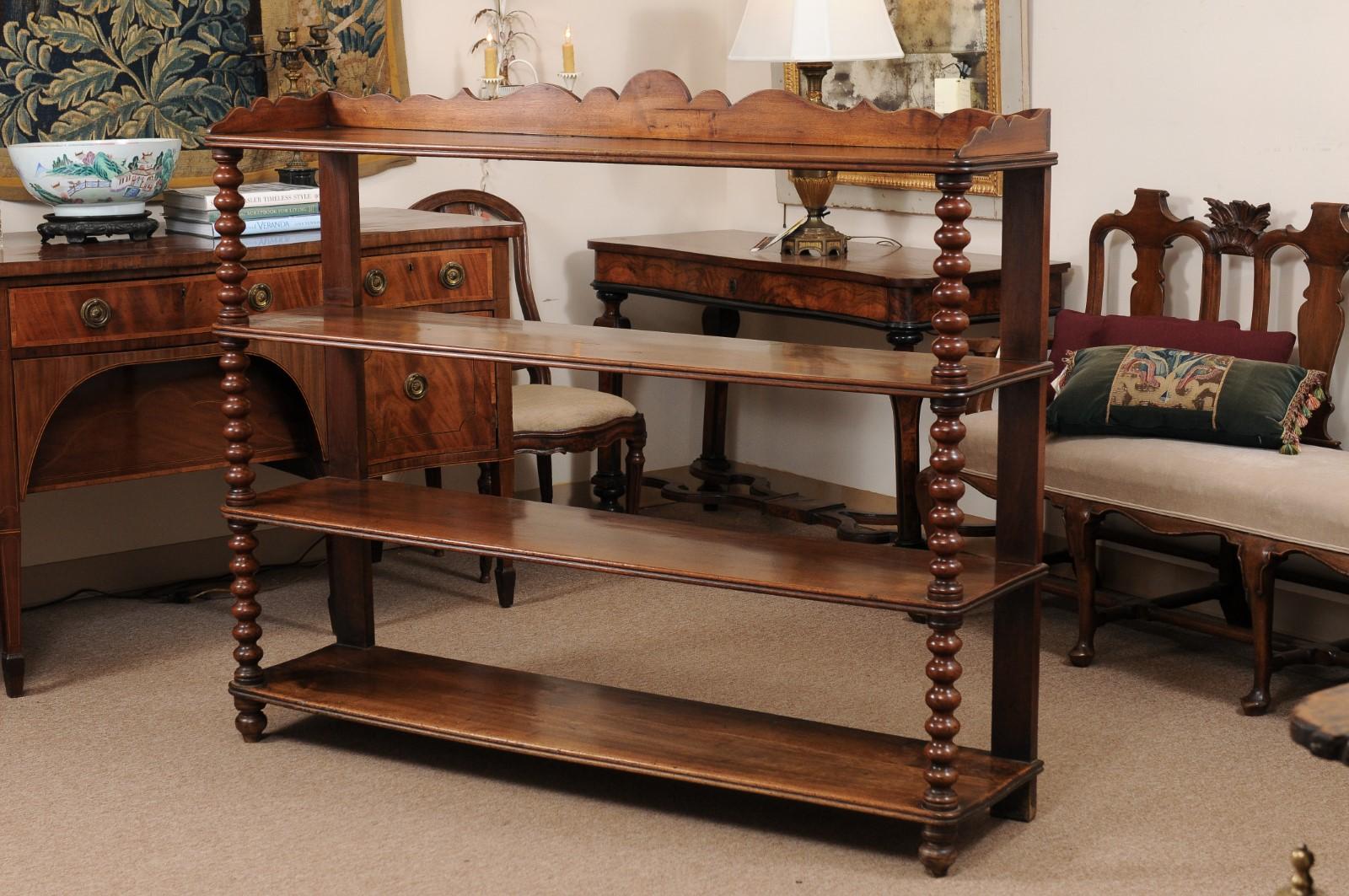 Early 19th Century French Louis Philippe Walnut 4-Tier Server  For Sale 8