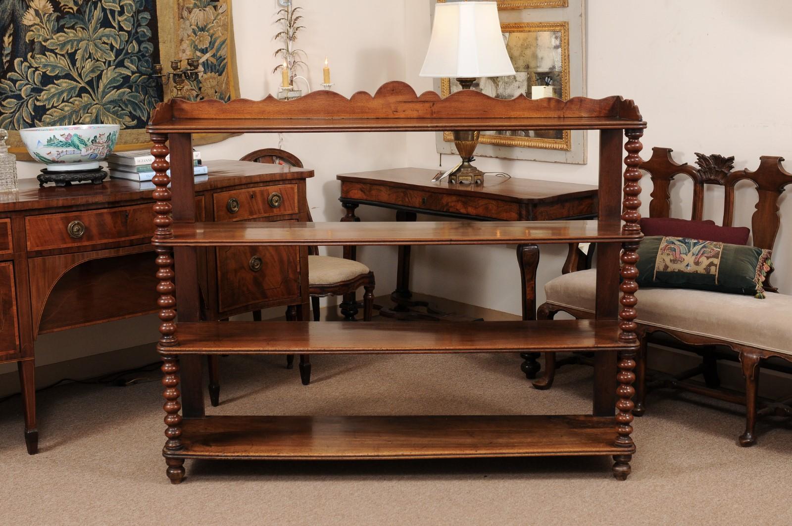 Early 19th Century French Louis Philippe Walnut 4-Tier Server  For Sale 9
