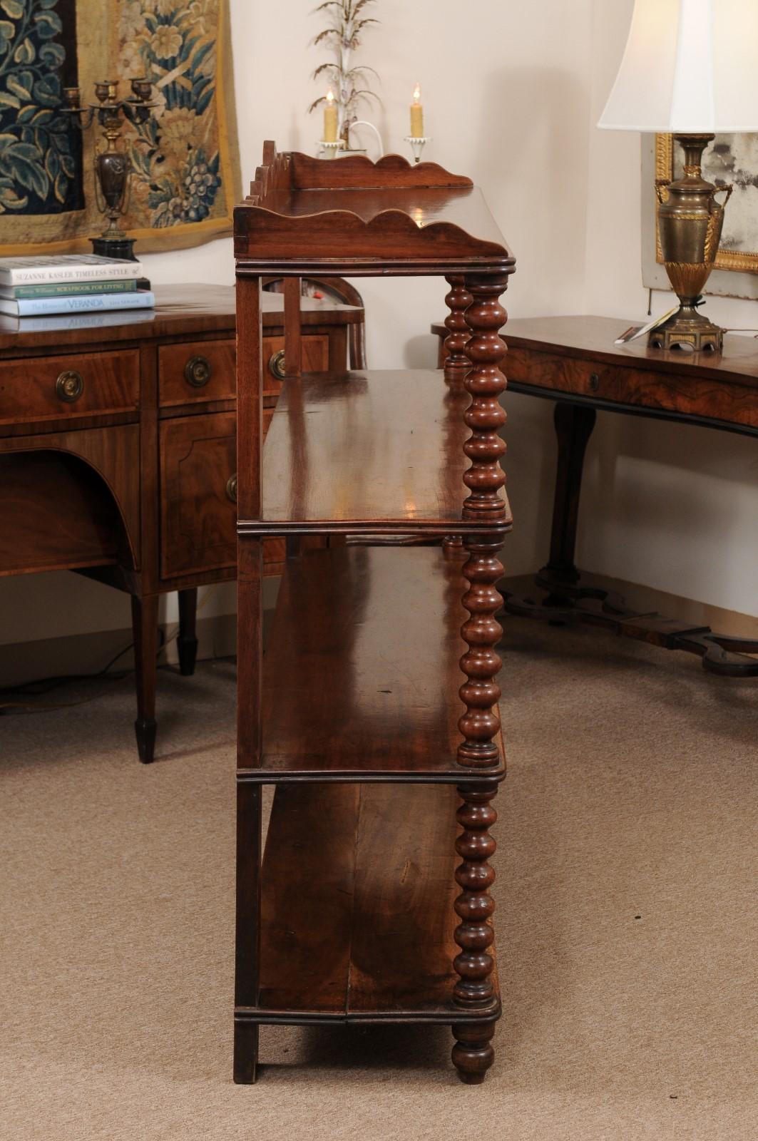 Early 19th Century French Louis Philippe Walnut 4-Tier Server  For Sale 3