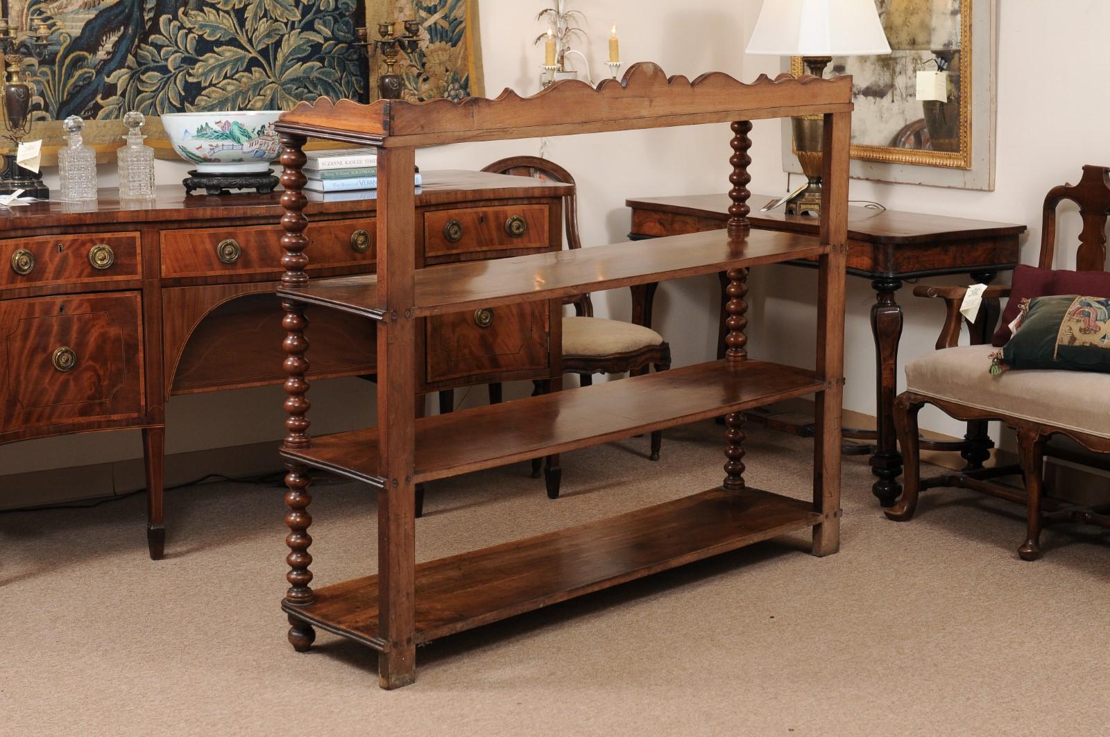 Early 19th Century French Louis Philippe Walnut 4-Tier Server  For Sale 6