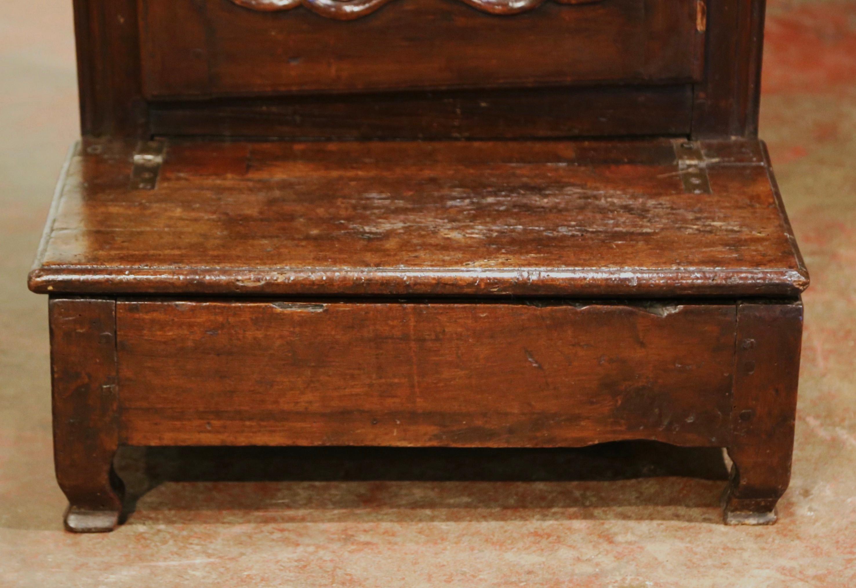 Early 19th Century French Louis XIV Carved Walnut Prie-Dieu Prayer Kneeler 2