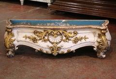 19th Century French Louis XV Carved and Giltwood Jardinière with Zinc Liner