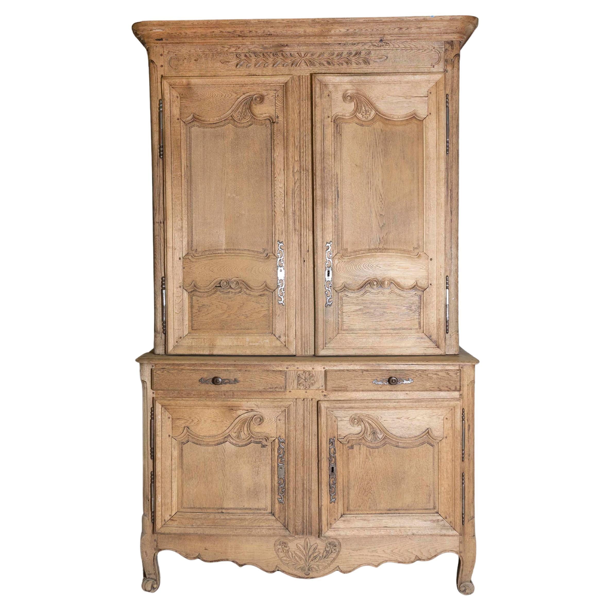 Early 19th Century French Louis XV Style Buffet Deux Corps