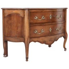 Early 19th Century French Louis XV Style Walnut Commode Sauteuse