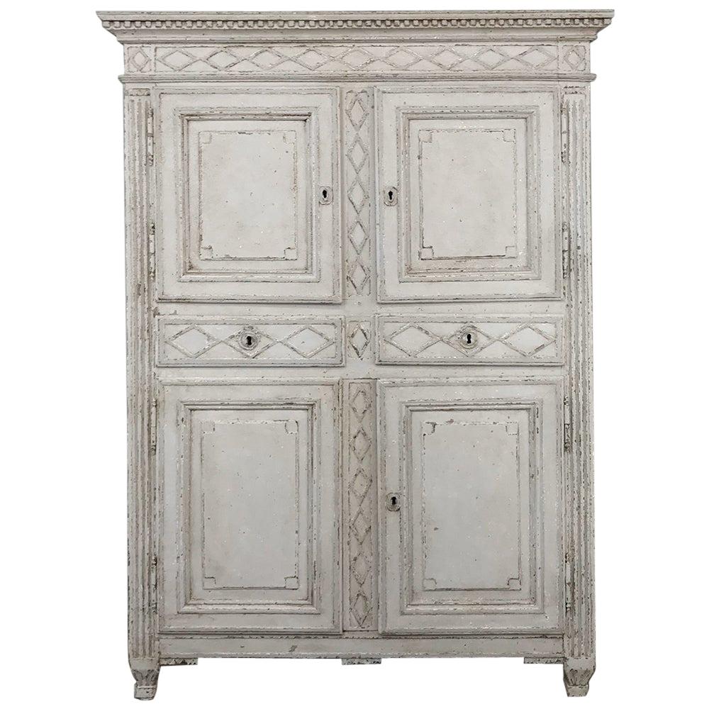 Early 19th Century French Louis XVI Painted Cabinet