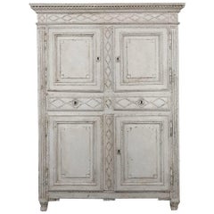 Early 19th Century French Louis XVI Painted Cabinet