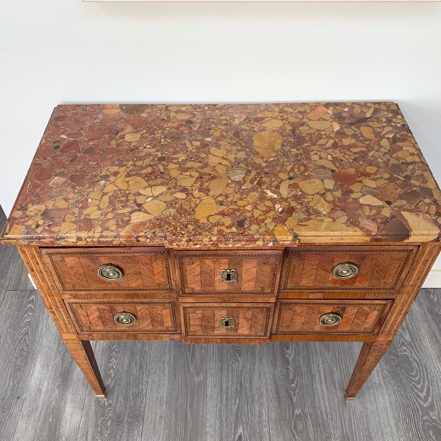 Early 19th Century French Louis XVI Period Commode with Original Marble Top 6